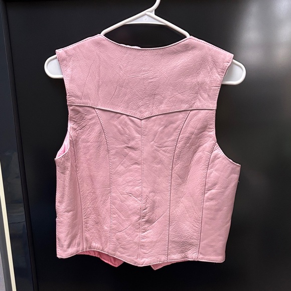 Leather King Pink Women's Vest Sz Small NWOT - Picture 3 of 6